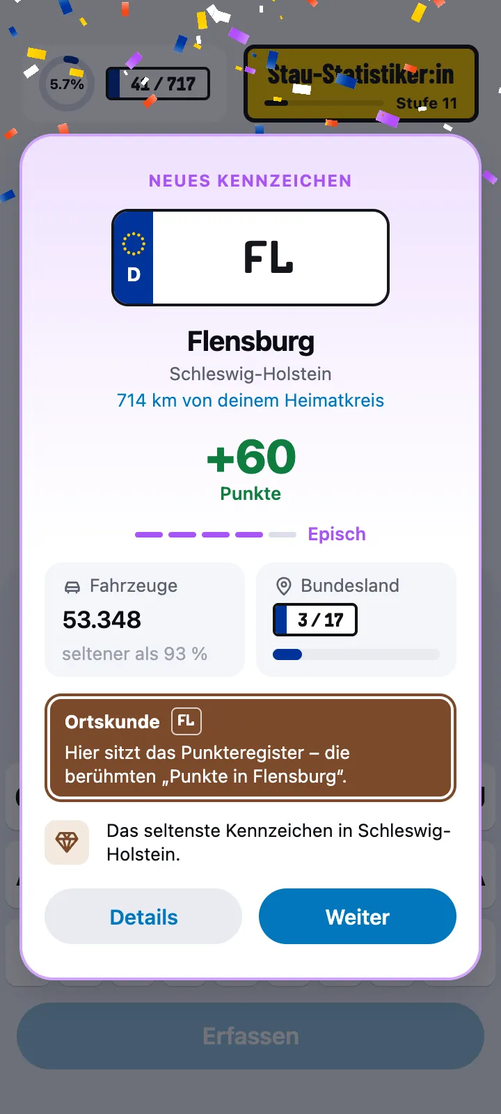 Neues Kennzeichen FL erfasst: Flensburg, plus 60 Punkte